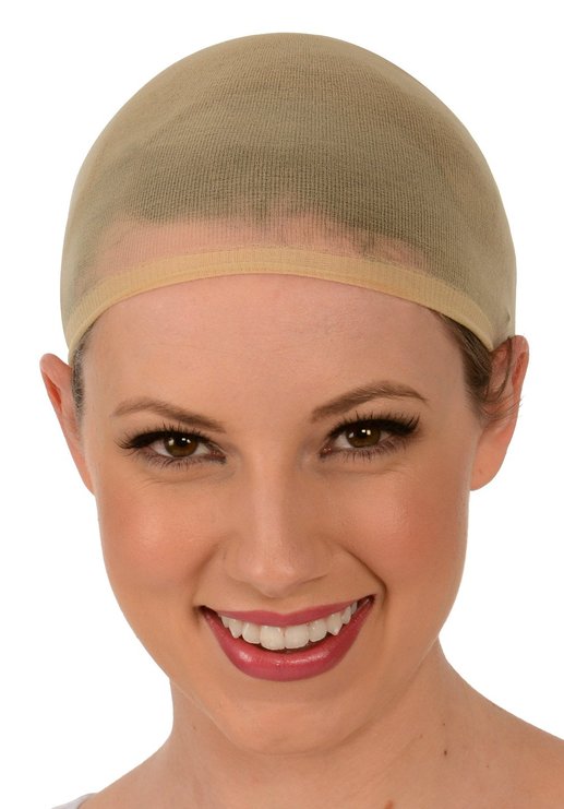 Kangaroo's Fashion, Costume Wig Cap (Pack of 2), Choice of Color: Nude/Beige or Black