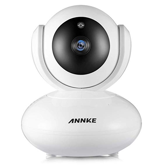 ANNKE 1080P IP Camera, Smart Wireless Pan/Tilt Home Security Camera, Work with Alexa (Echo Show/Echo Spot), Auto Tracking, APP Alarm Push, Two-Way Audio, Support 64GB TF Card, Cloud Storage Available