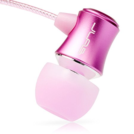 JBuds J3 Micro Atomic In-Ear Earbuds Style Headphones with Travel Case (Paparazzi Pink) (Discontinued by Manufacturer)