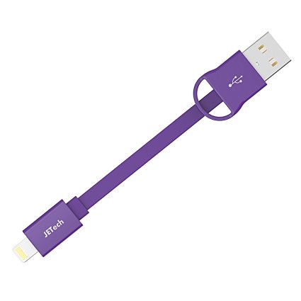 iPhone 6 Cable, JETech® Mini Keychain 10cm APPLE CERTIFIED Lightning Cable USB Sync and Charging for iPhone 6/6 Plus/5/5S/5C, iPad 4/3/2, iPad Air, iPad Mini (Keychain - Purple)