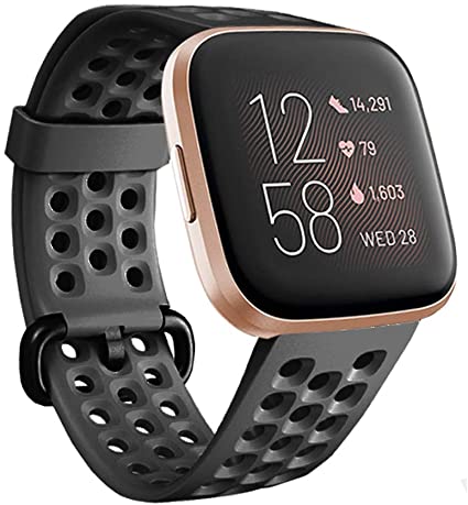 Tkasing Compatible with Fitbit Versa 2/Versa/Versa Lite/Special Edition Bands,Breathable Soft Silicone Strap Replacement Wristband Replacement for Fitbit Versa 2 Smart Fitness Watch Men Women