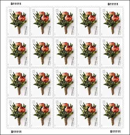 Celebration Boutonniere USPS Forever Stamps Sheet of 20 - New Stamp Issued 2017