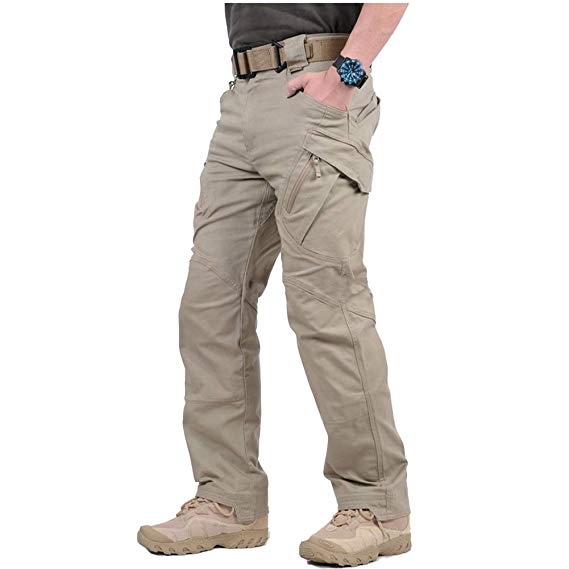 CARWORNIC Gear Men's Assault Tactical Pants Lightweight Cotton Outdoor Military Combat Cargo Trousers