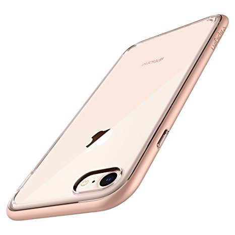 Spigen Neo Hybrid Crystal [2nd Generation] iPhone 8 Case / iPhone 7 Case with Clear Hard Casing and Reinforced Hard Bumper Frame for Apple iPhone 8 (2017) / iPhone 7 (2016) - Blush Gold