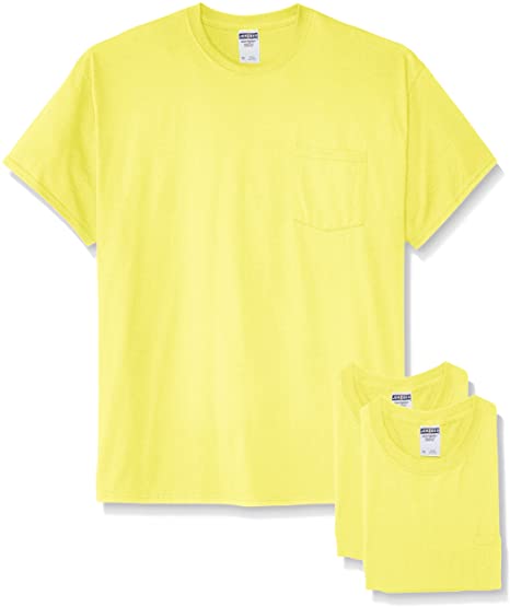 Jerzees Men's Adult Short-Sleeve Pocket T-Shirts (3-Pack)