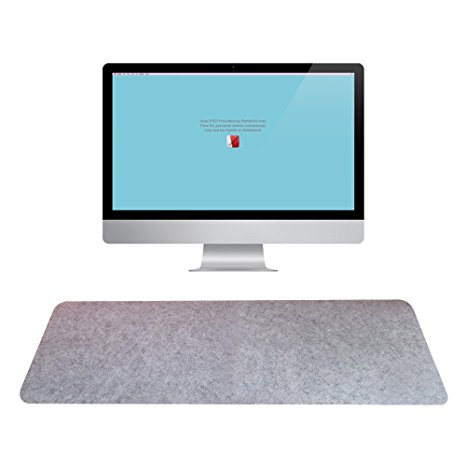 FireBee Extended Gaming Mouse Pad Large Desk Mat Non-Slip Felt Base 3mm Thick (Light Grey)
