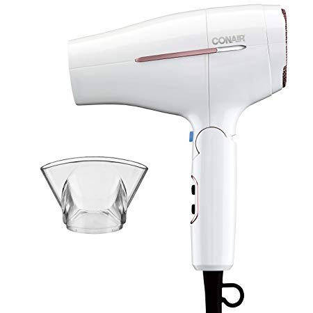 Conair 1875 Watt Worldwide Travel Hair Dryer with Smart Voltage Technology and Folding Handle