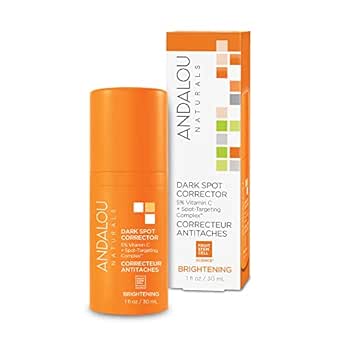 Andalou Naturals Dark Spot Corrector, Brightening Face Serum with Vitamin C, Hyperpigmentation Treatment to Even Skin Tone & May Help Reduce Appearance of Acne Scars, Age Spots & UV Damage, 1 Oz