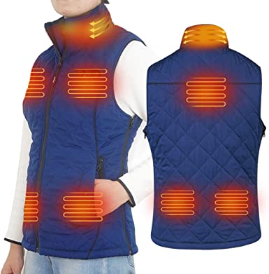 ARRIS Heated Vest, Electric Heating Warm Vest Size Adjustable for Outdoor Camping Hiking Golf (Include 7.4V Battery)