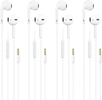 iPhone Earbuds,Everdigi Wired Headphones with Microphone,4 Pack Noise Isolating High Definition Stereo 3.5mm Earphones Compatible with iPhone 6s/6 Plus/SE and Android Smartphones, iPad