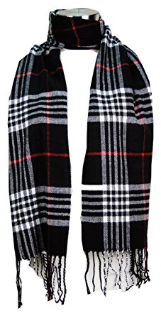 Tapp Collections™ Cashmere Feel Plaid and Check Tassel Ends Scarf
