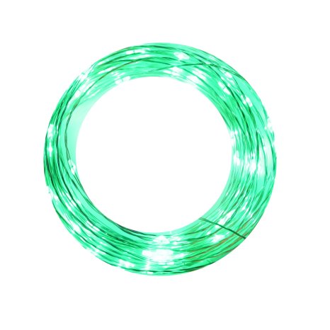 LED String Lights, Moniko, 33ft 100 LEDs, Waterproof Copper Wire Lights, with Power Adapter, Suitable for Bedroom, Patio, Party, Christmas, Wedding, Decorations (Green)