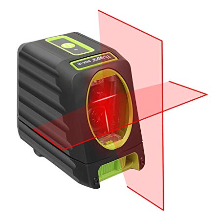Self-Leveling Laser Level - Huepar Box-1R 98ft/30m Red Cross Line Laser Level with Vertical Beam Spread Covers of 150°, Selectable Laser Lines, 360°Magnetic Base and Battery Included