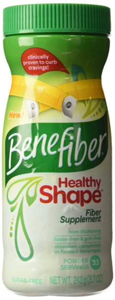 Benefiber Healthy Shape Fiber Powder, 33 Servings, 8.7 Oz