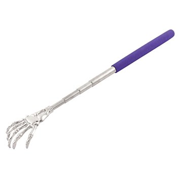 sourcingmap® Skeleton Hand Telescopic Extendable Back Scratcher Purple