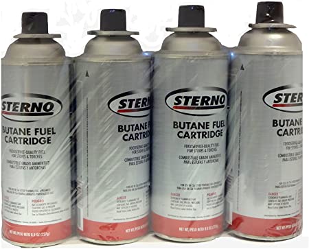 Sterno Butane Fuel Cartridge 8 Oz 4 Pack