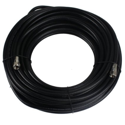 Perfect Vision 036012 50-Feet RG-6 Coaxial Cable with Ends Black