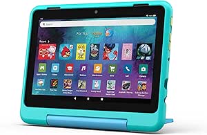 New Amazon Fire HD 8 Kids Pro tablet, ages 6-12 | 3GB memory, 8" HD screen, slim case for older kids, ad-free content, parental controls, 13-hr battery, 32GB, Discovery (2024 release)