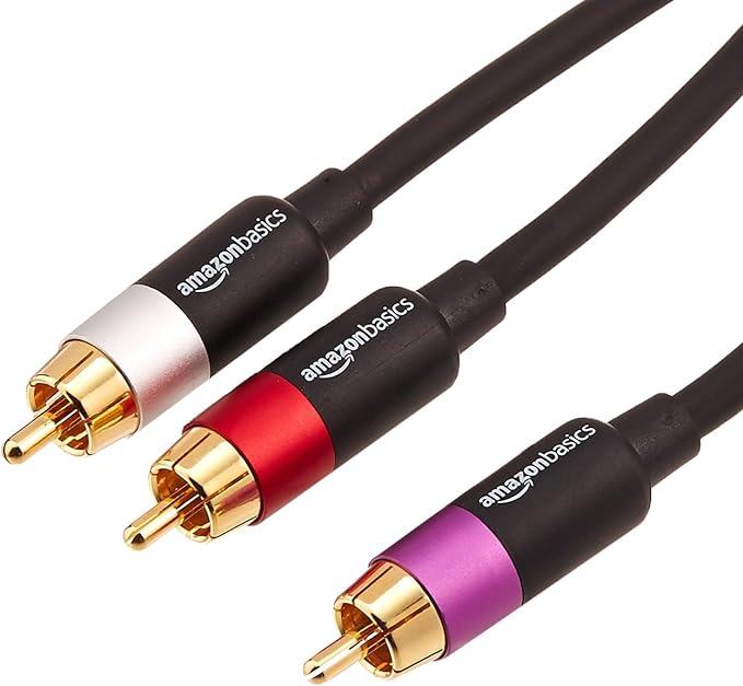 AmazonBasics 1-Male to 2-Male RCA Audio Cable - 4 Feet