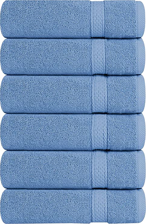 Utopia Towels Cotton Hand Towels, 6 Pack Towels, 700 GSM (Electric Blue)
