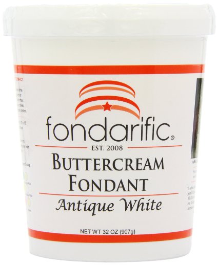 Fondarific Buttercream Antique White Fondant, 2-Pounds