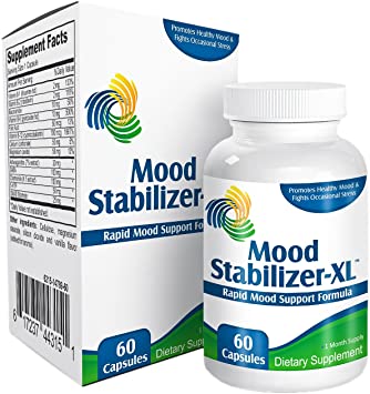 Mood Stabilizer-XL: Mood Support Supplements/Vitamins - Natural Mood Booster/Enhancer Pills with 5-HTP (60 Capsules)