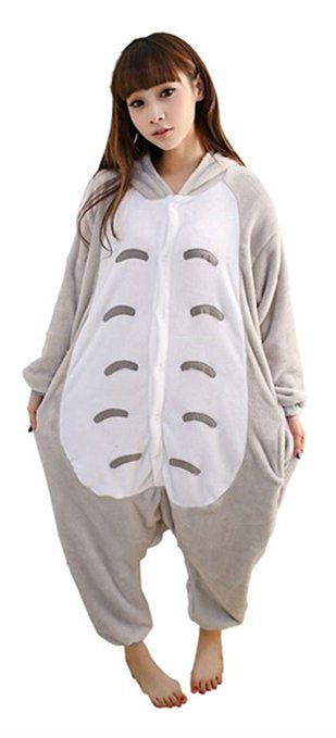 My Neighbor Totoro Kigurumi - Adult Costumes Pajama, Light Gray and White, size Small