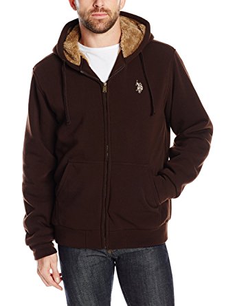 U.S. Polo Assn. Men's Fleece Hoodie with Sherpa Lining