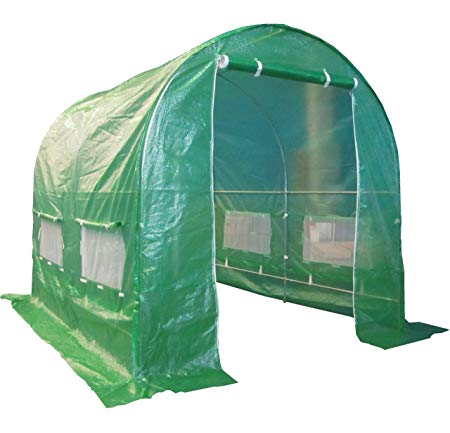 FoxHunter 2.5M(L) x 2M(W) x 2M(H) Polytunnel Greenhouse Pollytunnel Poly Polly Tunnel Fully Galvanised Anti Rust Steel Frame