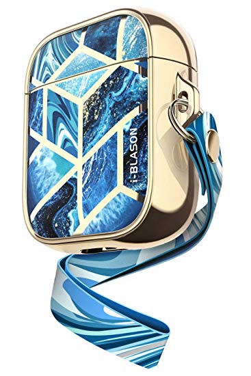 i-Blason Cosmo Series Case Designed for AirPods, 360° Protective Stylish Case Compatiable with Apple AirPods 1st/2nd (Ocean)