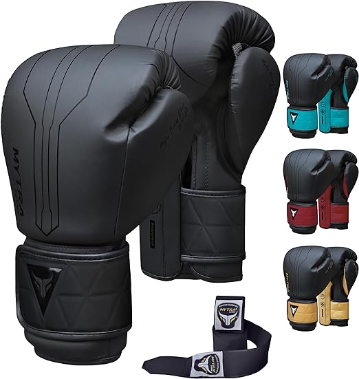 Mytra Fusion Boxing Gloves Included with Free Hand Wraps Punching Gloves MMA Training Muay Thai Gloves Men & Women Kickboxing Gloves