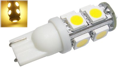 GRV T10 921 194 9-5050 SMD LED Bulb lamp High Bright Warm White DC 12V Pack of 10