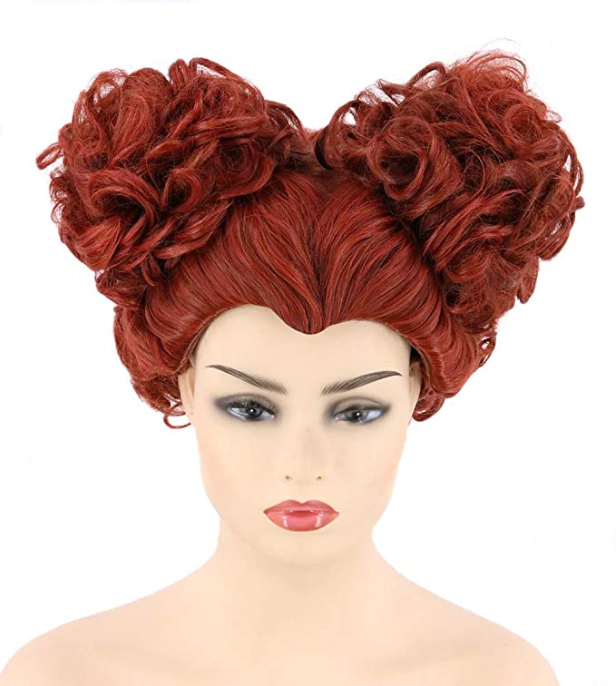 Topcosplay Women's Sanderson Wig Red Brown Short Cosplay Halloween Costume Wigs