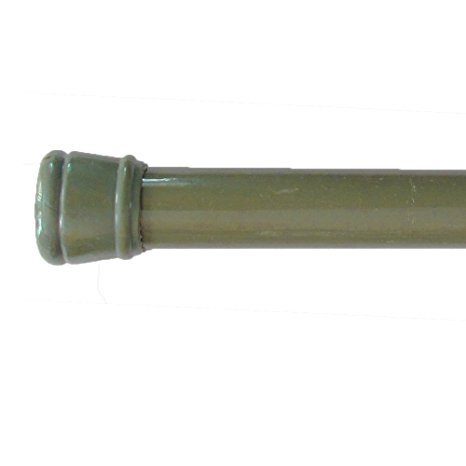 41" to 72" Adjustable Spring Tension Steel Shower/Window/Closet Rod (Sage Green)