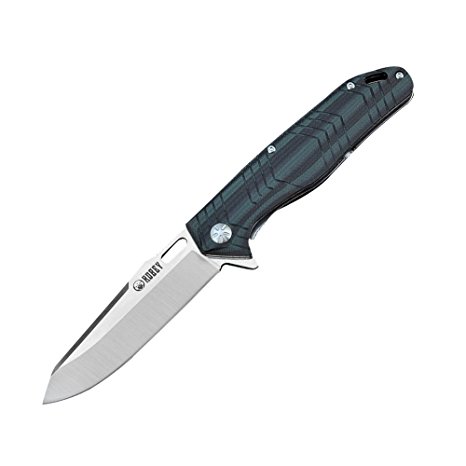 KUBEY Large Camping Tactical Folding Knife, 8cr14mov Stainless Steel G10 Scales Handle, 4-1/2-Inch Closed,Recommanded EDC Knife Series for Summer Holidays