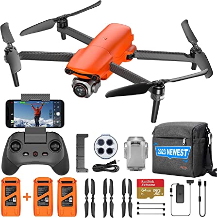 Autel Robotics EVO Lite Plus Premium Bundle, 2023 NEWEST 1-Inch CMOS Drone with 6K HDR Camera, F2.8 - F11 Aperture, 6K/30fps Video, 40 Mins Flight Time, 3-Way 360° Obstacle Avoidance, 12Km (7.4 Miles) HD Transmission, No Geo-Fencing 3 Batteries EVO Lite  Fly More Combo (Orange)