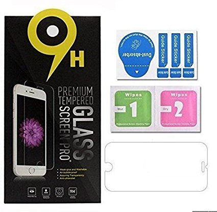 Sammy B's 9H ScreenPro Ultra Clear, Shatterproof, Anti-Scratch, Tempered Glass Screen Protector for IPhone 6 Plus/6s Plus - invisible shield - screen guard with Wet/Dry Wipes & Dust Removal Stickers