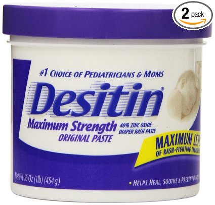 Desitin Maximum Strength Original Paste, 16 Ounce (Pack of 2)