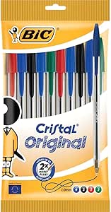 BIC 830865 Stick Ballpoint Pen 10pezzo (I) Ballpoint Pen Black/Blue/Green/Red