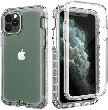 Cubevit iPhone 11 Pro Max Shockproof Clear Case with Built-in Screen Protector, Anti-Drop Anti-Scratch Full-Body Protective Phone Case, [Lifetime Replacement] Rugged Dual-Layer Case Cover 2019(6.5")