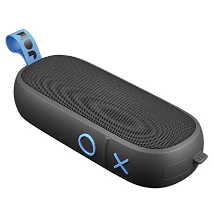 JAM Hang Around, Pairable Waterproof Bluetooth Speaker  100 ft. Range, 20 Hour Playtime, Dust-Proof, Drop-Proof IP67 Rating  Built-in Speakerphone, Aux-In Port, USB Charging  Black HX-P505BK