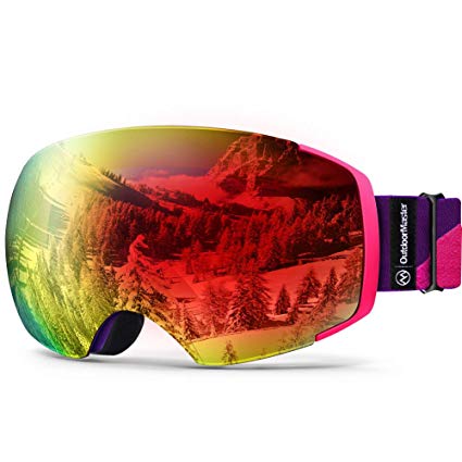 OutdoorMaster Ski Goggles PRO - Frameless, Interchangeable Lens 100% UV400 Protection Snow Goggles for Men & Women