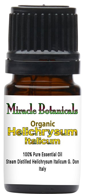 Miracle Botanicals Organic Italian Helichrysum Essential Oil - 100% Pure Helichrysum Italicum - Therapeutic Grade - 5ml