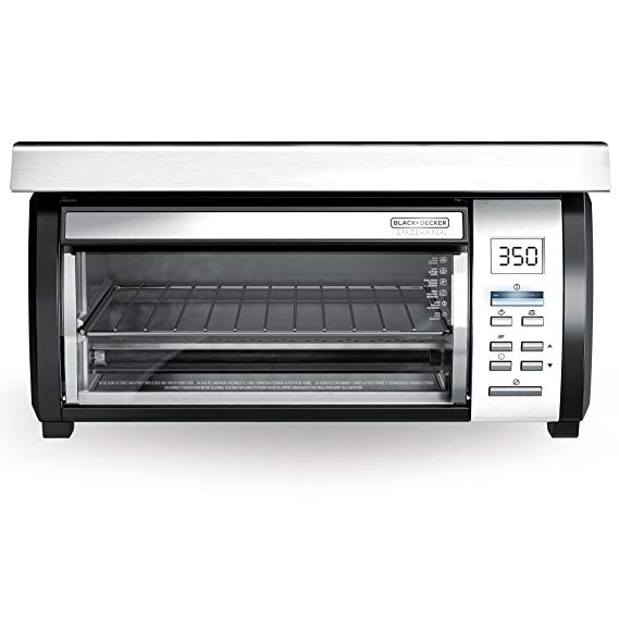 BLACK DECKER Spacemaker Under-Counter Toaster Oven, Black/Stainless Steel, TROS1000D