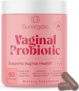 Premium Vaginal Probiotics for Women – Clinically Studied Lactobacillus Vaginal Probiotic with Prebiotic & Cranberry to Balance PH, Reduce Odor, Urinary Tract Support & Feminine Health – 60 Capsules