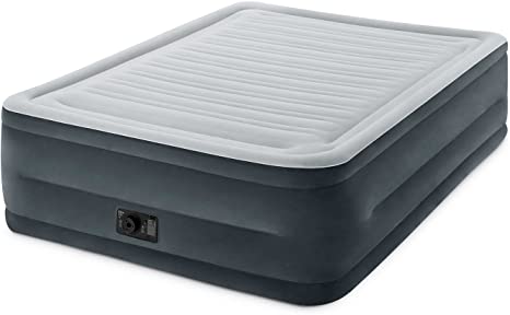 Intex Comfort Plush Elevated Dura-Beam Airbed with Built-In Electric Pump, Bed Height 22", Queen