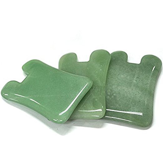 Gua Sha Scraping Massage Tool,Super Smooth Beautiful Jade Stone,Hand Made Great Guasha Tool for ASTYM,Graston,Myofascial Release,Reduce Muscles Soreness,Relax Joints,Trigger Point Treatment(1 Piece)