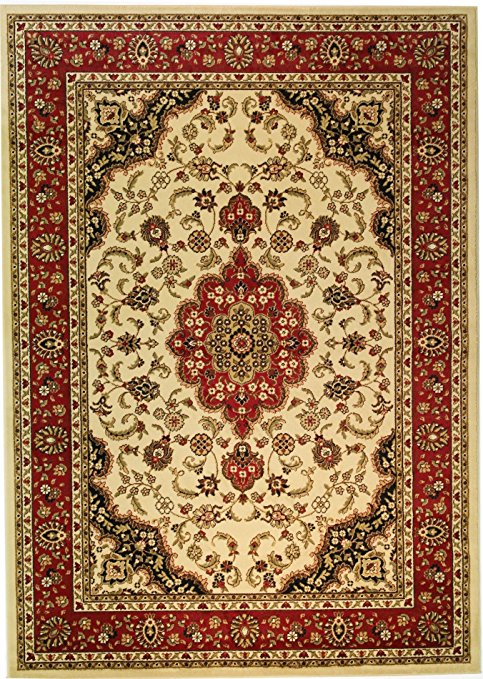 Well Woven Barclay Medallion Kashan Ivory Traditional Area Rug 9'3'' X 12'6''