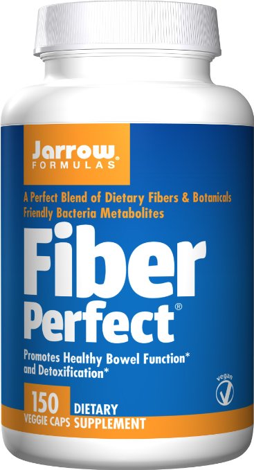 Jarrow Formulas Fiber Perfect, Promotes Healthy Bowel Function and Detoxification, 150 Veggie Caps