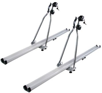 TMS 2 X Aluminum Upright CAR Rooftop Folding Bicycle Rack Carrier Suv For 2 Bikes